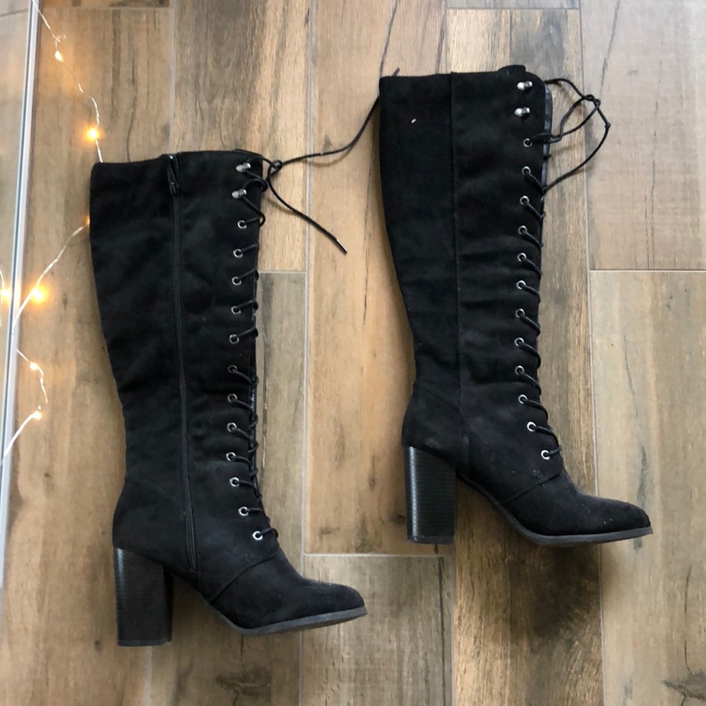 Tall black boots